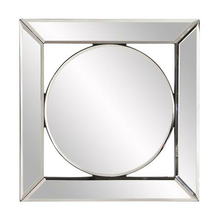 GFANCY FIXTURES Square with Center Round Mirror GF3084903